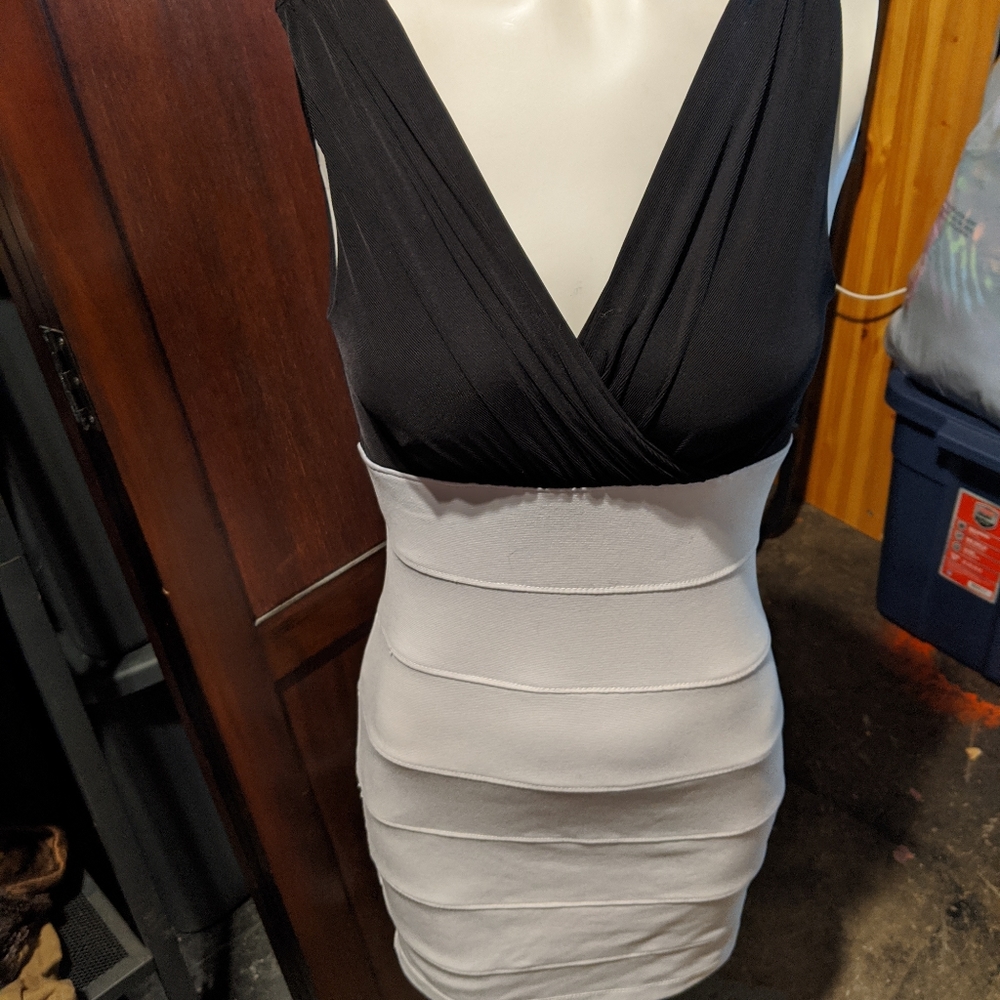 Color block Bondage Dress